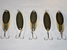 Load image into Gallery viewer, 5 New, Kastmaster Style Gold Spoon,  1 ounce great for Trout,& Bass