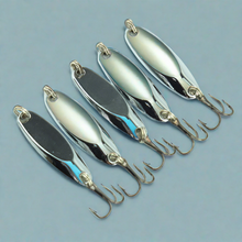 Load image into Gallery viewer, 10 New, Kastmaster Style Silver Spoon,  1/4 ounce great for Trout,&amp; Bass