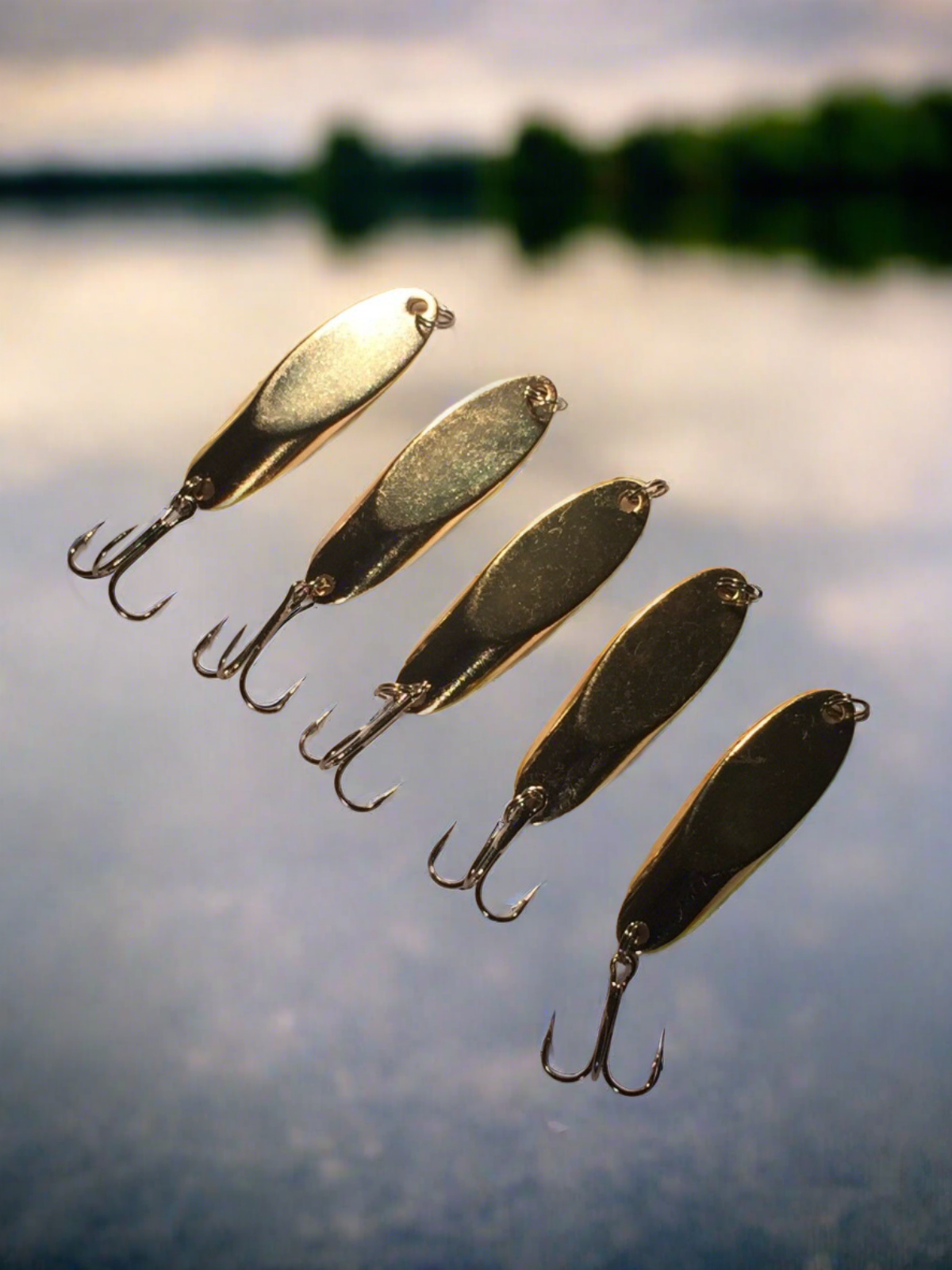 bass spoon lures 10 New, Kastmaster Style Gold Spoon, 3/4 ounce great for Trout,& Bass