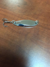 Load image into Gallery viewer, 10 New, Kastmaster Style Silver Spoon,  1/4 ounce great for Trout,&amp; Bass