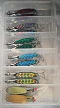Load image into Gallery viewer, Hightowers New Kastmaster style lures 5 colors-10 lures, Plus 2 Rooster tailed!