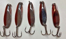 Load image into Gallery viewer, 5 New, Kastmaster Style Brown &amp; Silver Spoon,  1/4 ounce great for Trout,&amp; Bass