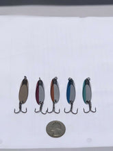 Load image into Gallery viewer, 5, Kastmaster Style Spoons, 5 Colors!  1/4 ounce great for Trout,&amp; Bass