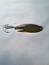 Load image into Gallery viewer, 5 New, Kastmaster Style Gold Spoon,  3/4 ounce great for Trout,&amp; Bass
