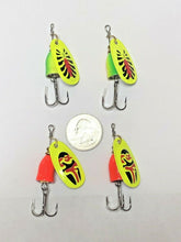Load image into Gallery viewer, 4 New, Blue Fox Style Spinners,  1/4 ounce great for Trout,&amp; Bass