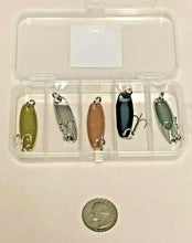 Load image into Gallery viewer, 5 Piece, Kastmaster Style Spoon Kit,  1/4 ounce great for Trout,&amp; Bass