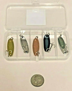 5 Piece, Kastmaster Style Spoon Kit,  1/4 ounce great for Trout,& Bass