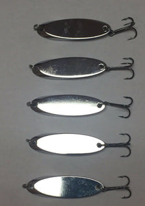 10 New, Kastmaster Style Silver Spoon,  1/8 ounce great for Trout,& Bass