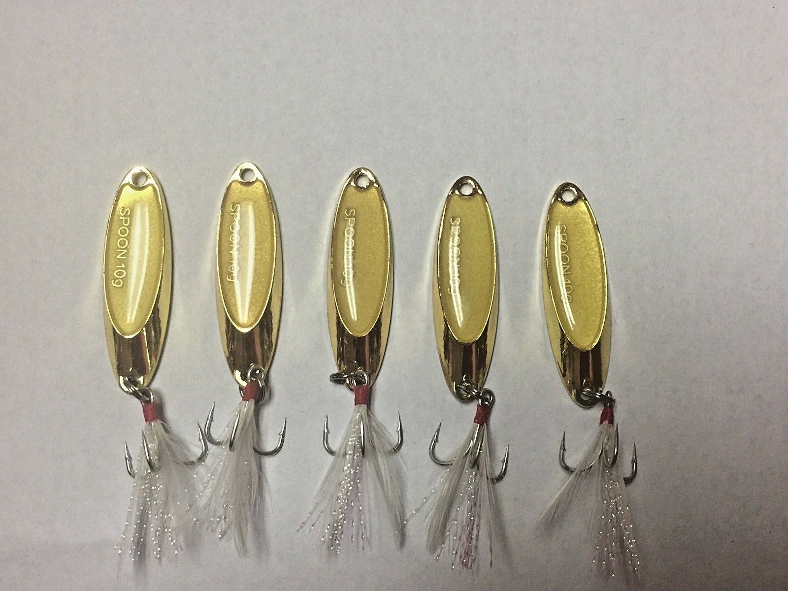 Hightower Tackles New Kastmaster style Gold Rooster tail spoons 5