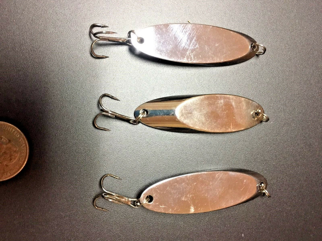Hightower Kastmaster Style Silver Spoon Lures – 1/8 Oz – Single Hook – 10 Pack – Trout, Bass, Freshwater/Saltwater