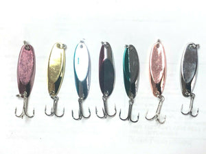 7 Kastmaster Style Spoons, 7 different Colors!  1/4 ounce great for Trout,& Bass